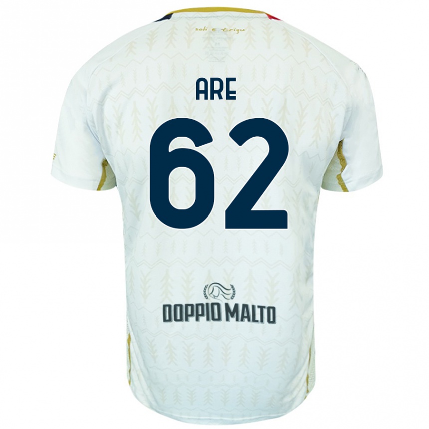 Men Football Emmanuele Are #62 White Away Jersey 2024/25 T-Shirt Nz