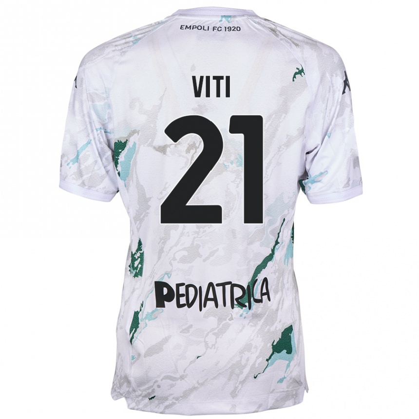 Men Football Mattia Viti #21 Grey Away Jersey 2024/25 T-Shirt Nz