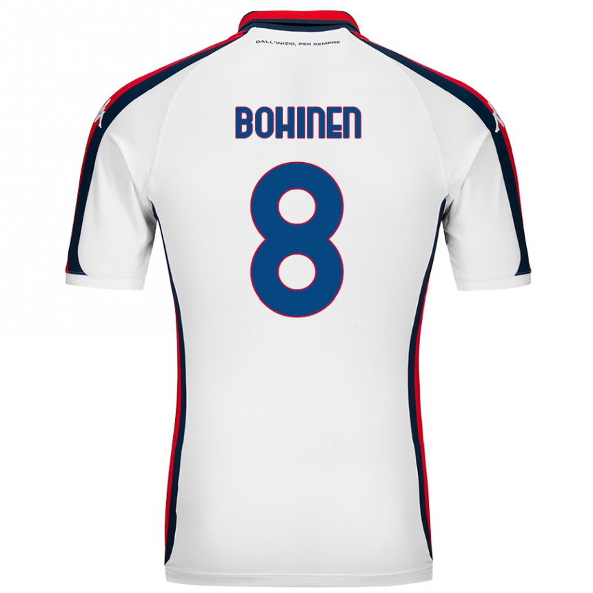 Men Football Emil Bohinen #8 White Away Jersey 2024/25 T-Shirt Nz