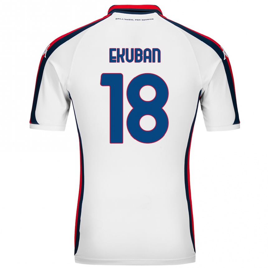 Men Football Caleb Ekuban #18 White Away Jersey 2024/25 T-Shirt Nz