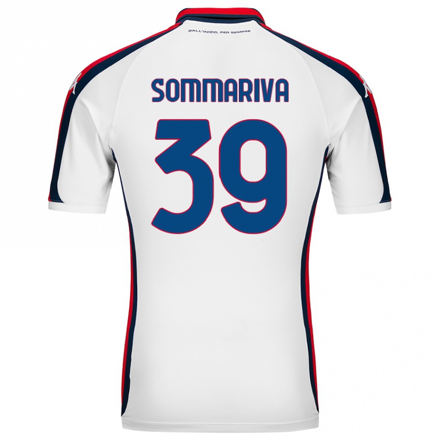 Men Football Daniele Sommariva #39 White Away Jersey 2024/25 T-Shirt Nz