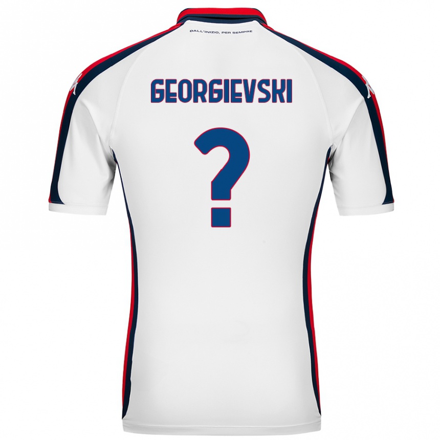 Men Football Toma Georgievski #0 White Away Jersey 2024/25 T-Shirt Nz