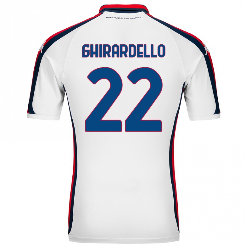 Men Football Tommaso Ghirardello #22 White Away Jersey 2024/25 T-Shirt Nz