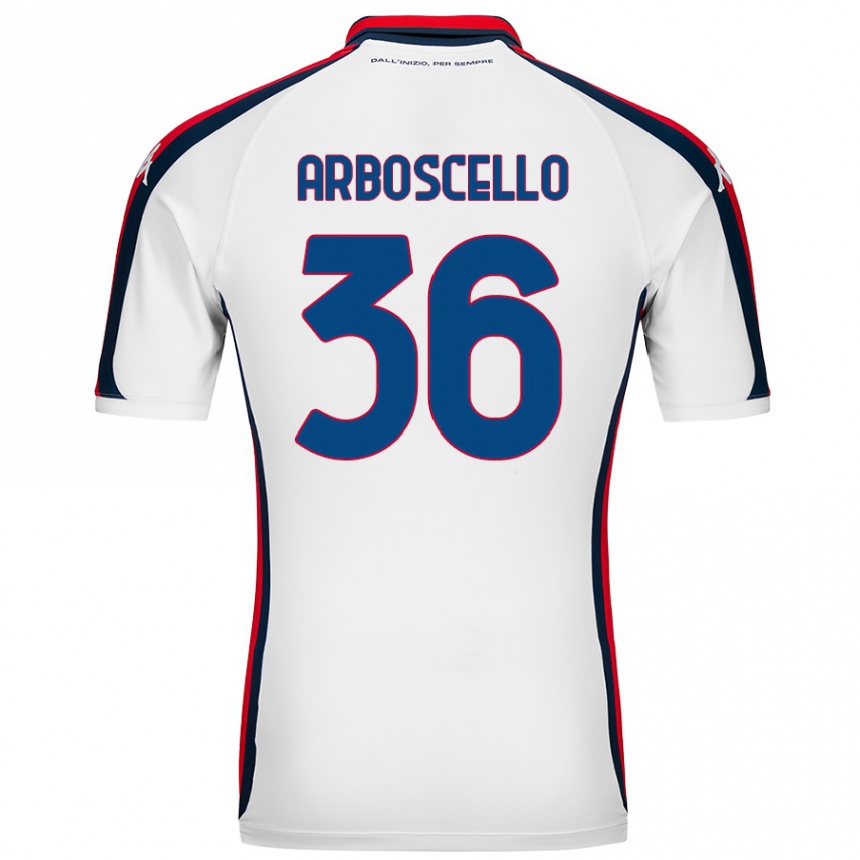 Men Football Riccardo Arboscello #36 White Away Jersey 2024/25 T-Shirt Nz