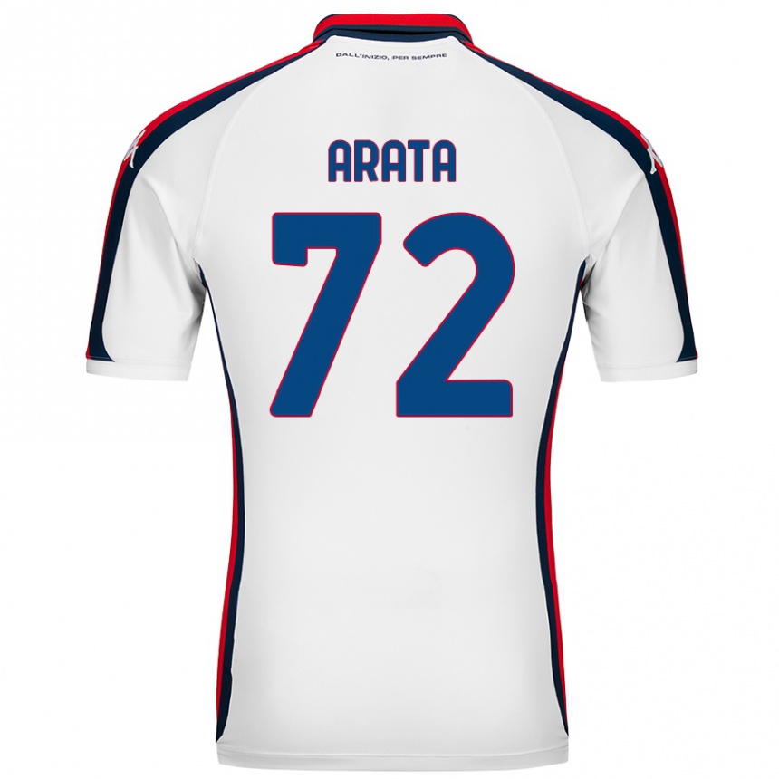 Men Football Stefano Arata #72 White Away Jersey 2024/25 T-Shirt Nz