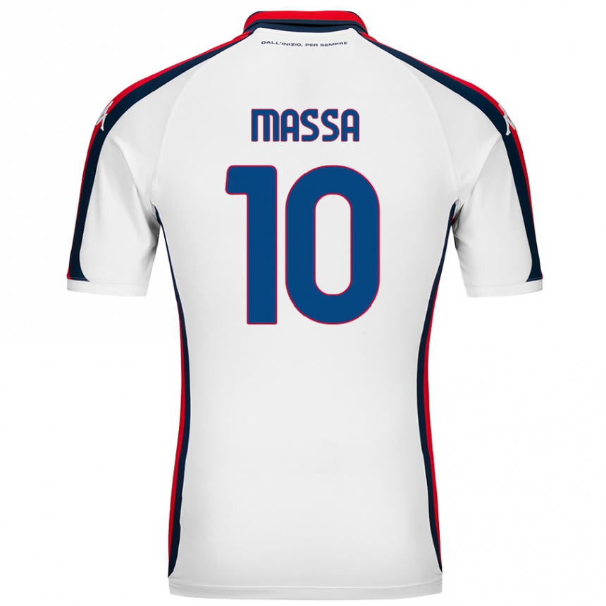 Men Football Alessandra Massa #10 White Away Jersey 2024/25 T-Shirt Nz