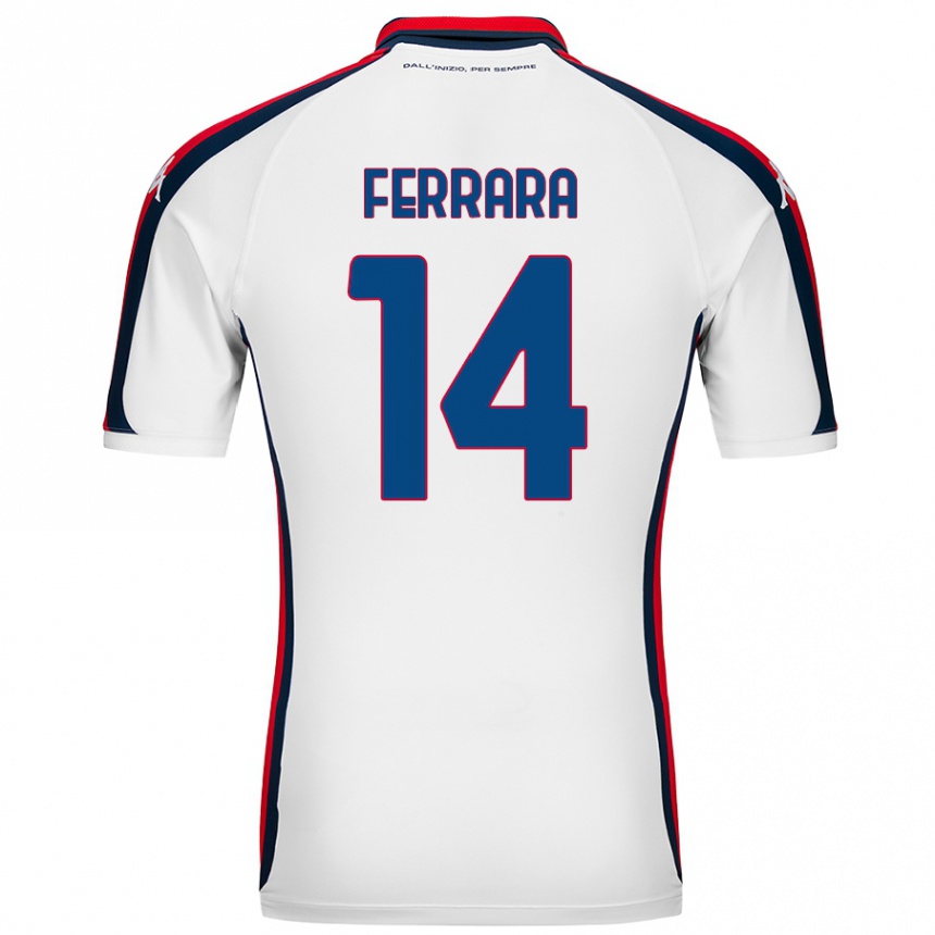 Men Football Anastasia Ferrara #14 White Away Jersey 2024/25 T-Shirt Nz