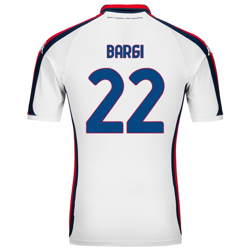 Men Football Caterina Bargi #22 White Away Jersey 2024/25 T-Shirt Nz