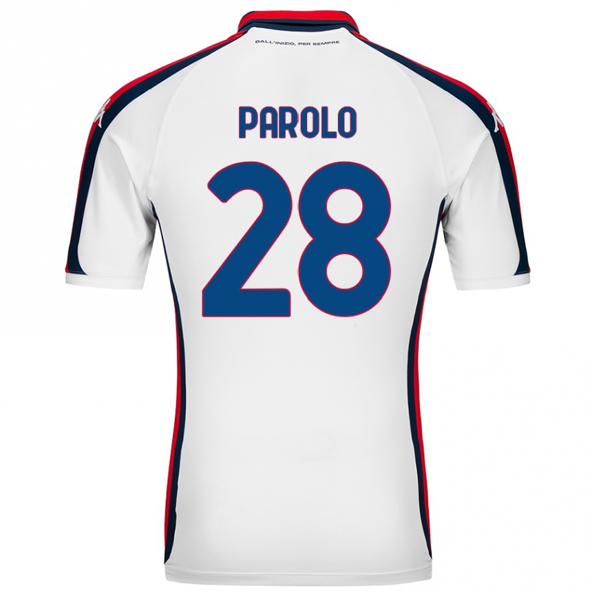 Men Football Lucrezia Parolo #28 White Away Jersey 2024/25 T-Shirt Nz