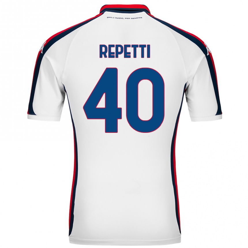 Men Football Chiara Repetti #40 White Away Jersey 2024/25 T-Shirt Nz