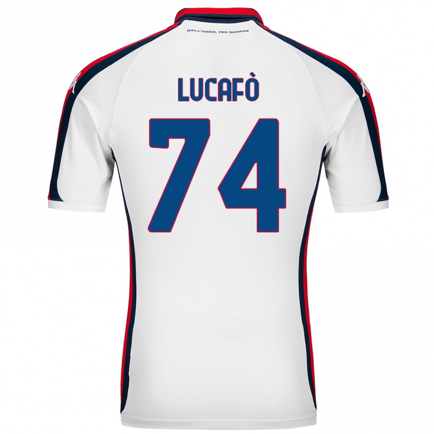 Men Football Sara Lucafò #74 White Away Jersey 2024/25 T-Shirt Nz