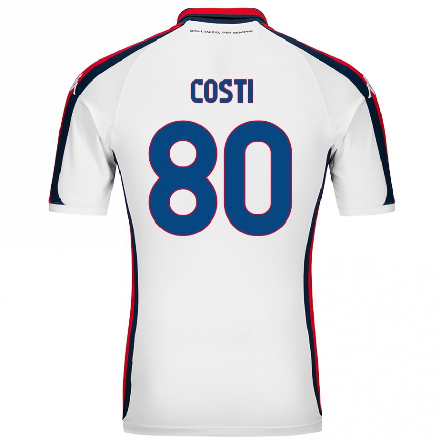 Men Football Fabiana Costi #80 White Away Jersey 2024/25 T-Shirt Nz