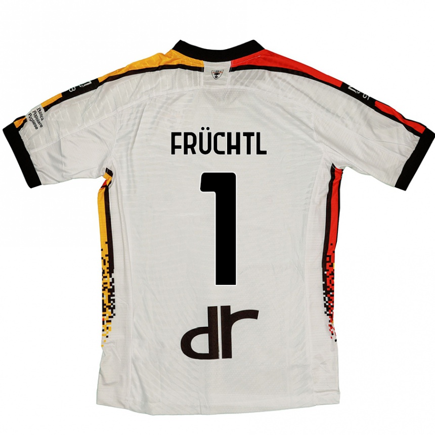 Men Football Christian Früchtl #1 White Black Away Jersey 2024/25 T-Shirt Nz