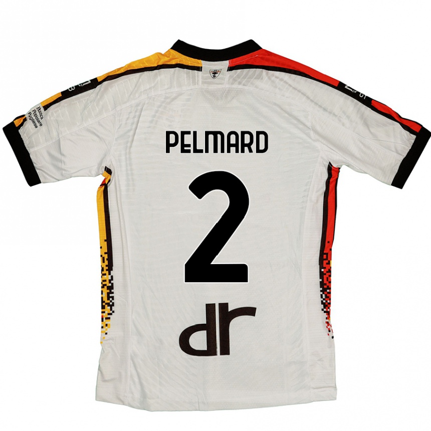 Men Football Andy Pelmard #2 White Black Away Jersey 2024/25 T-Shirt Nz