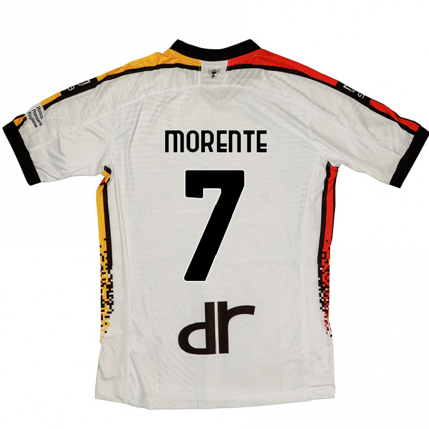 Men Football Tete Morente #7 White Black Away Jersey 2024/25 T-Shirt Nz