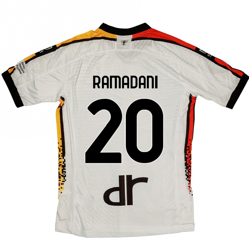 Men Football Ylber Ramadani #20 White Black Away Jersey 2024/25 T-Shirt Nz