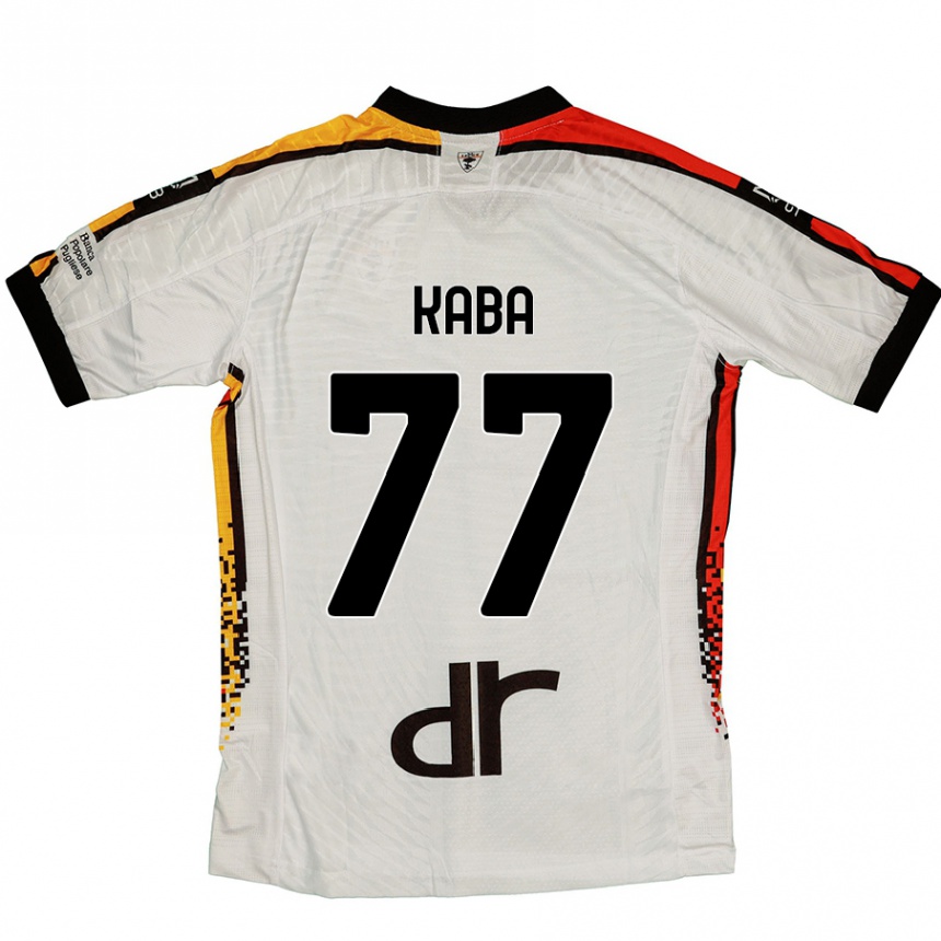 Men Football Mohamed Kaba #77 White Black Away Jersey 2024/25 T-Shirt Nz