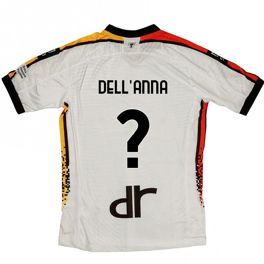 Men Football Simone Dell'anna #0 White Black Away Jersey 2024/25 T-Shirt Nz