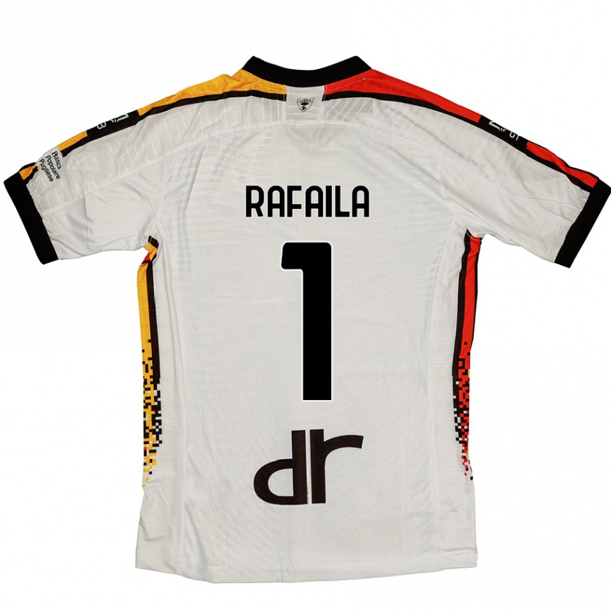 Men Football Vlad Răfăilă #1 White Black Away Jersey 2024/25 T-Shirt Nz