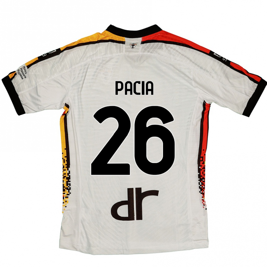 Men Football Fabiano Pacia #26 White Black Away Jersey 2024/25 T-Shirt Nz