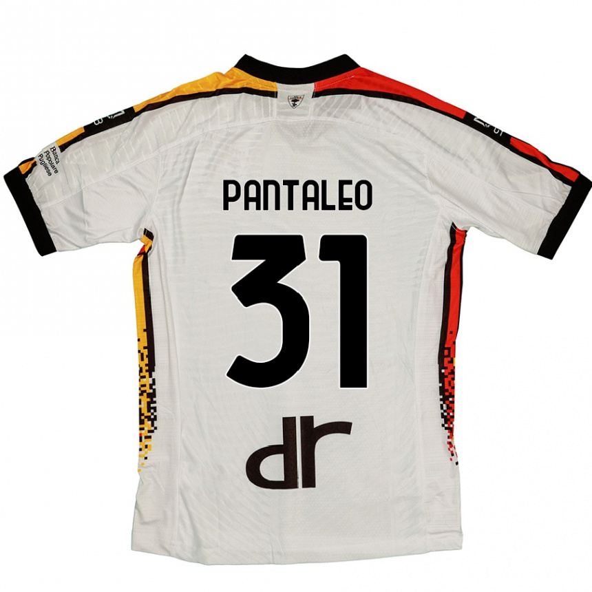 Men Football Dario Pantaleo #31 White Black Away Jersey 2024/25 T-Shirt Nz