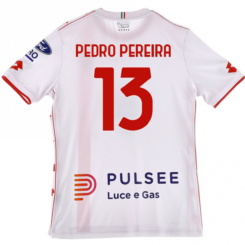 Men Football Pedro Pereira #13 White Red Away Jersey 2024/25 T-Shirt Nz