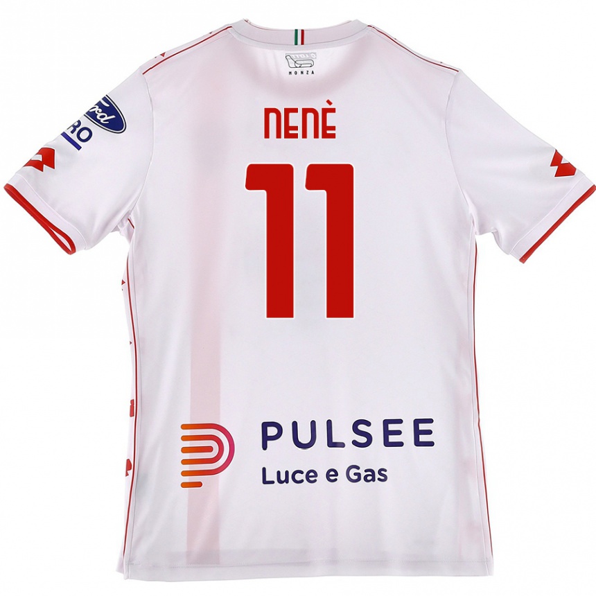 Men Football Stephen Nenè #11 White Red Away Jersey 2024/25 T-Shirt Nz