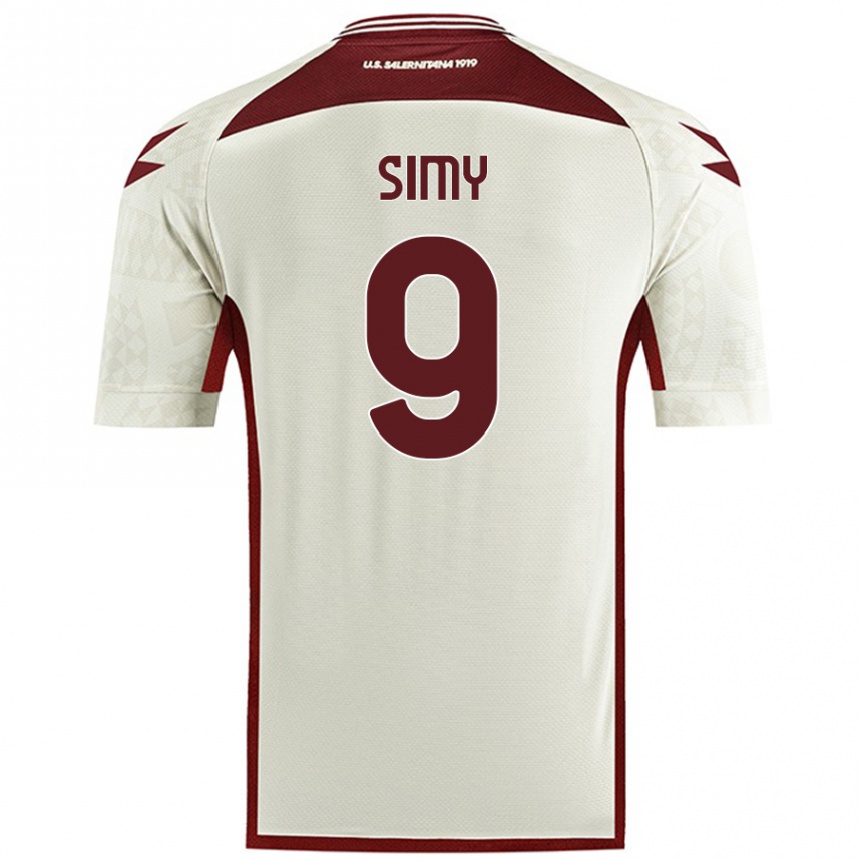 Men Football Simy #9 Cream Color Away Jersey 2024/25 T-Shirt Nz