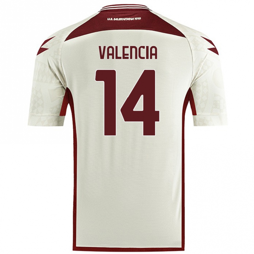 Men Football Diego Valencia #14 Cream Color Away Jersey 2024/25 T-Shirt Nz