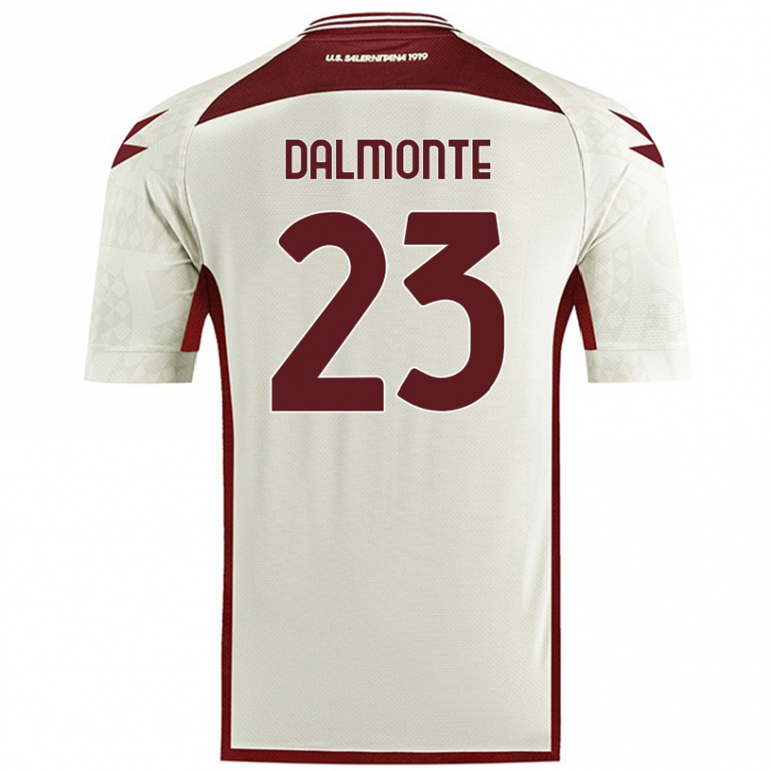 Men Football Nicola Dalmonte #23 Cream Color Away Jersey 2024/25 T-Shirt Nz