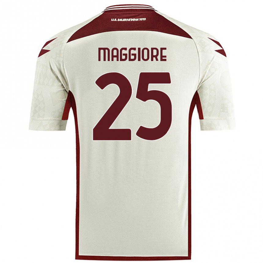 Men Football Giulio Maggiore #25 Cream Color Away Jersey 2024/25 T-Shirt Nz