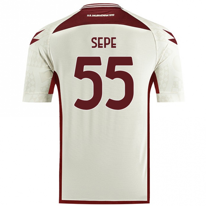 Men Football Luigi Sepe #55 Cream Color Away Jersey 2024/25 T-Shirt Nz