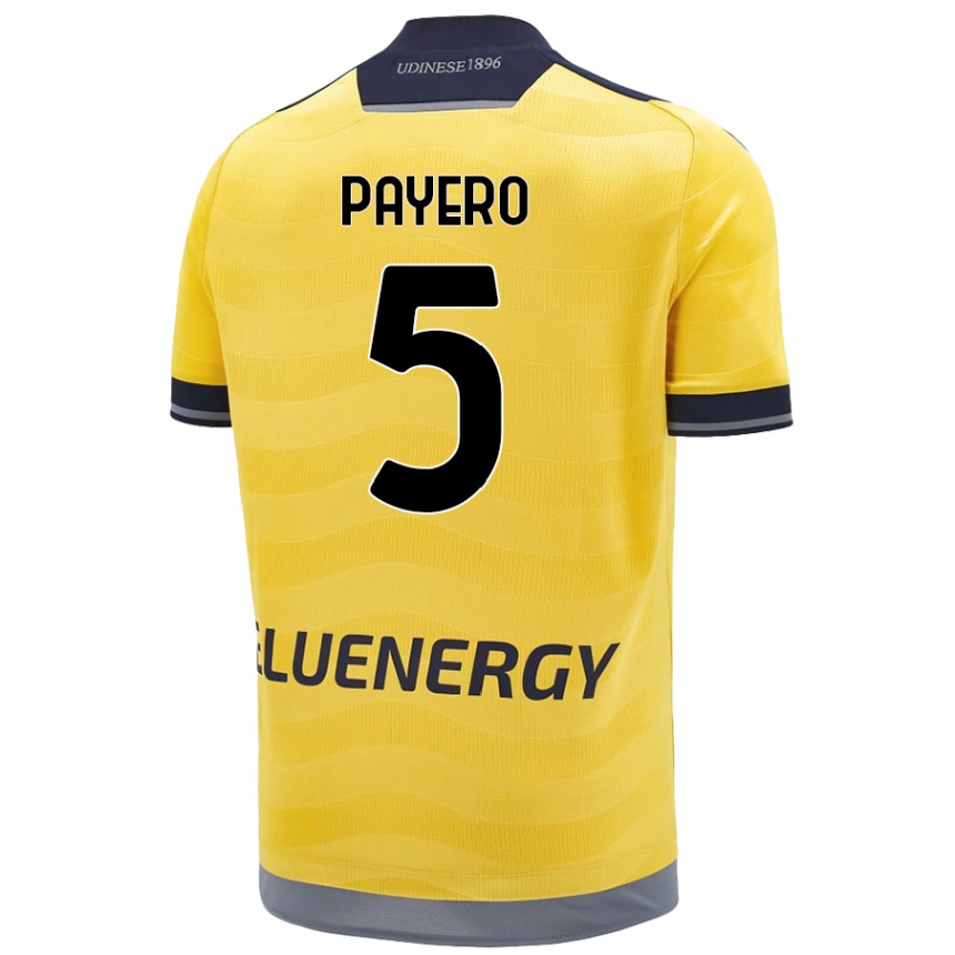 Men Football Martín Payero #5 Golden Away Jersey 2024/25 T-Shirt Nz