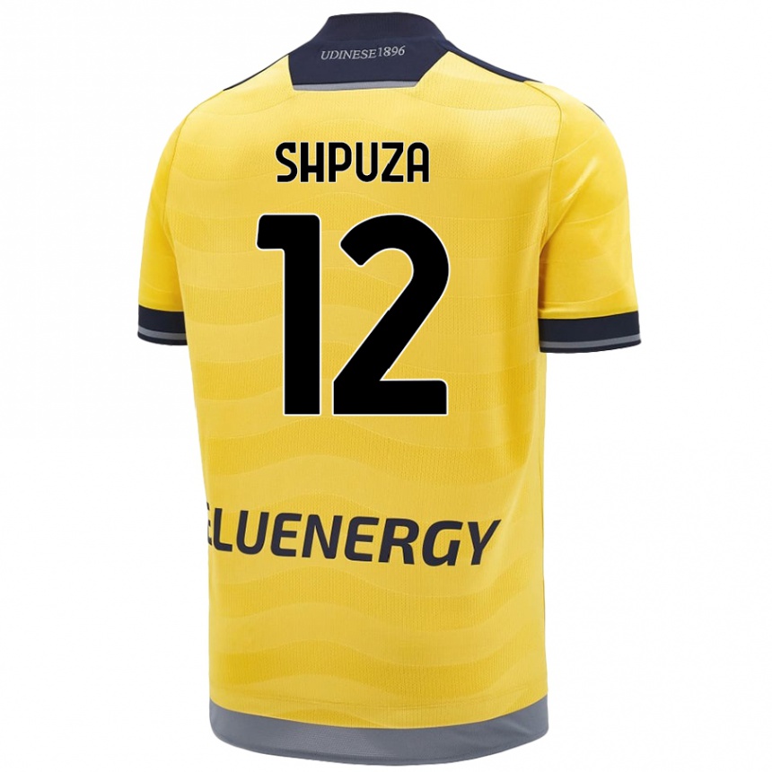 Men Football Kleo Shpuza #12 Golden Away Jersey 2024/25 T-Shirt Nz