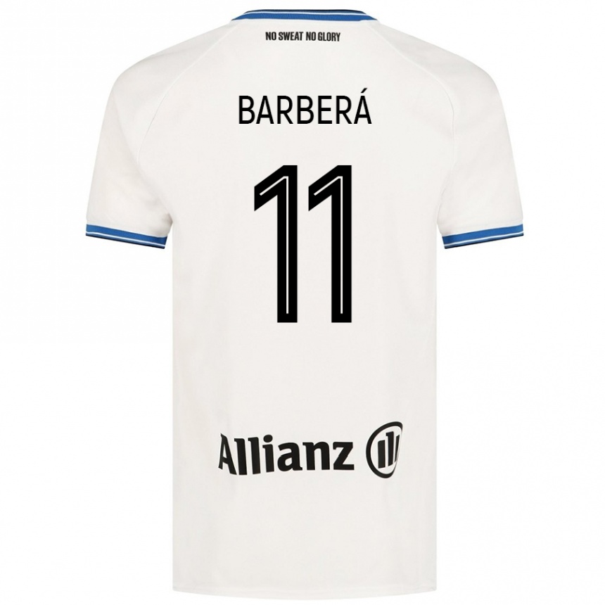 Men Football Víctor Barberá #11 White Away Jersey 2024/25 T-Shirt Nz