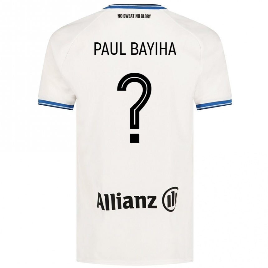 Men Football Jean Paul Bayiha #0 White Away Jersey 2024/25 T-Shirt Nz