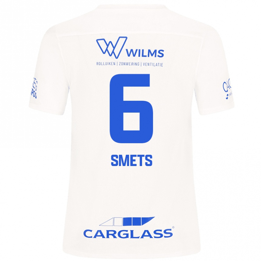 Men Football Matte Smets #6 White Away Jersey 2024/25 T-Shirt Nz