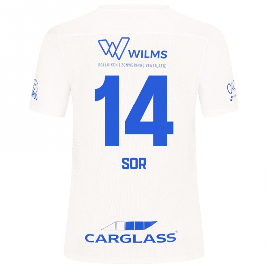 Men Football Yira Sor #14 White Away Jersey 2024/25 T-Shirt Nz