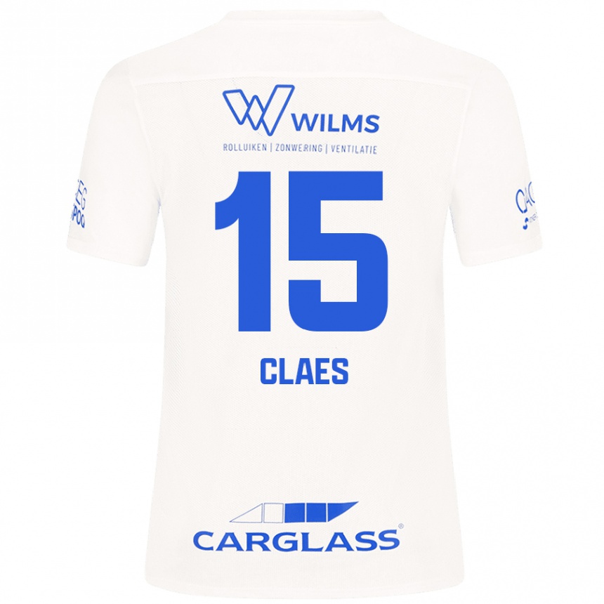 Men Football Thomas Claes #15 White Away Jersey 2024/25 T-Shirt Nz