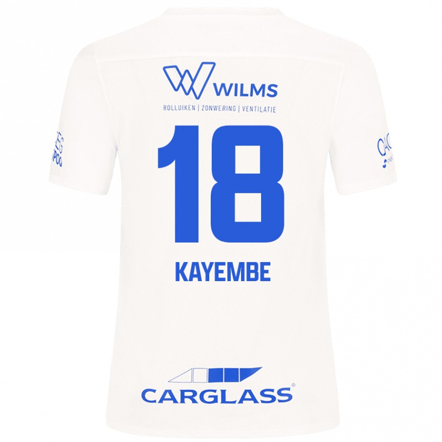 Men Football Joris Kayembe #18 White Away Jersey 2024/25 T-Shirt Nz