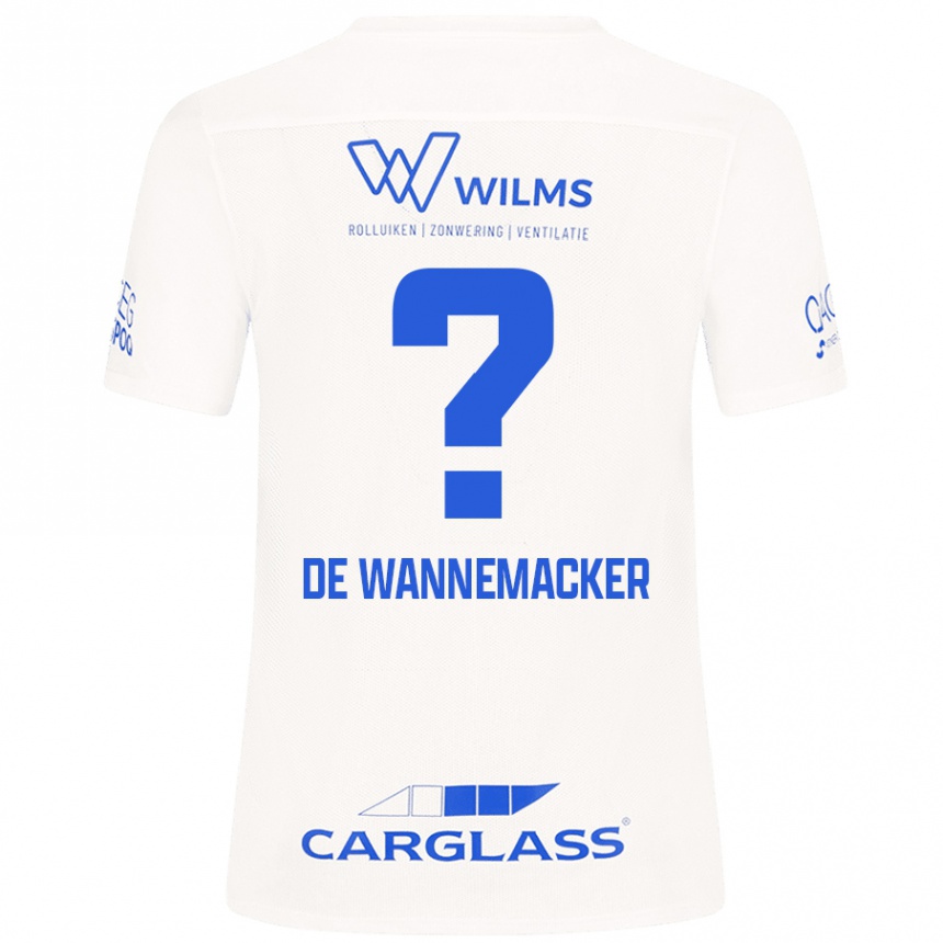 Men Football August De Wannemacker #0 White Away Jersey 2024/25 T-Shirt Nz