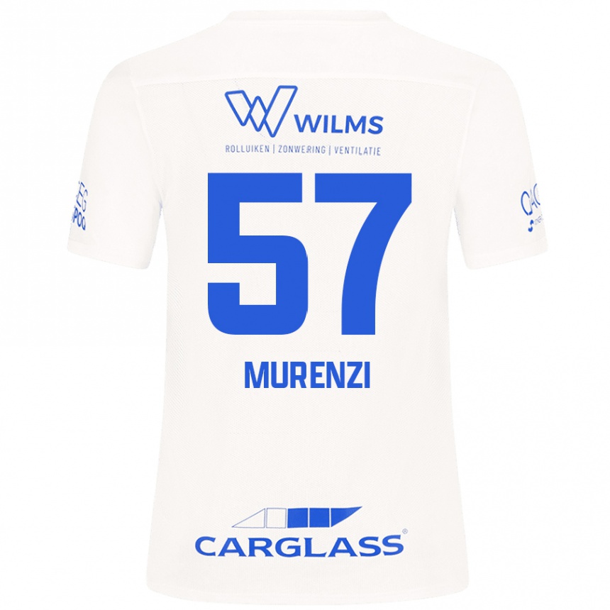 Men Football Aaron Murenzi #57 White Away Jersey 2024/25 T-Shirt Nz