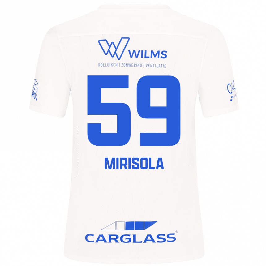 Men Football Robin Mirisola #59 White Away Jersey 2024/25 T-Shirt Nz