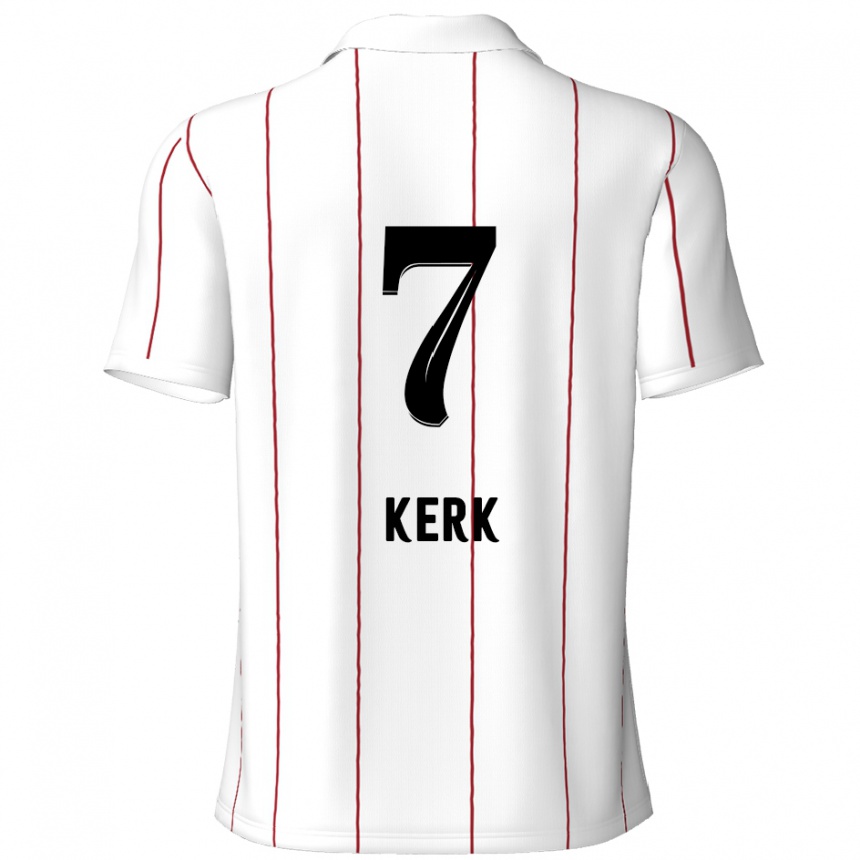 Men Football Gyrano Kerk #7 White Black Away Jersey 2024/25 T-Shirt Nz