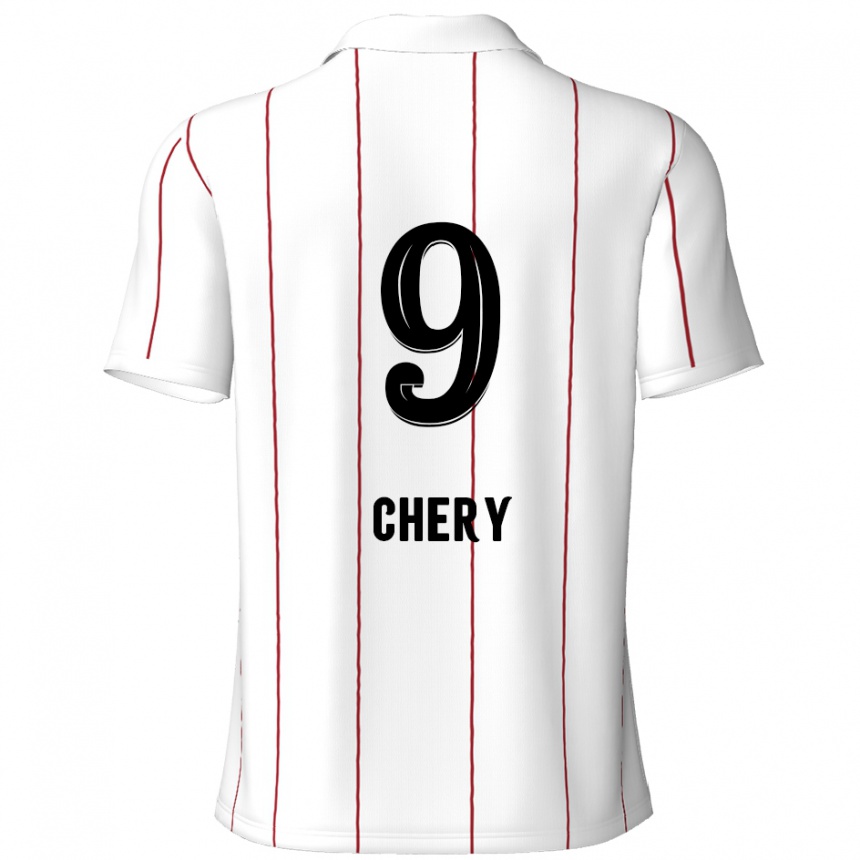 Men Football Tjaronn Chery #9 White Black Away Jersey 2024/25 T-Shirt Nz