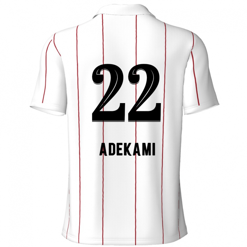 Men Football Farouck Adekami #22 White Black Away Jersey 2024/25 T-Shirt Nz