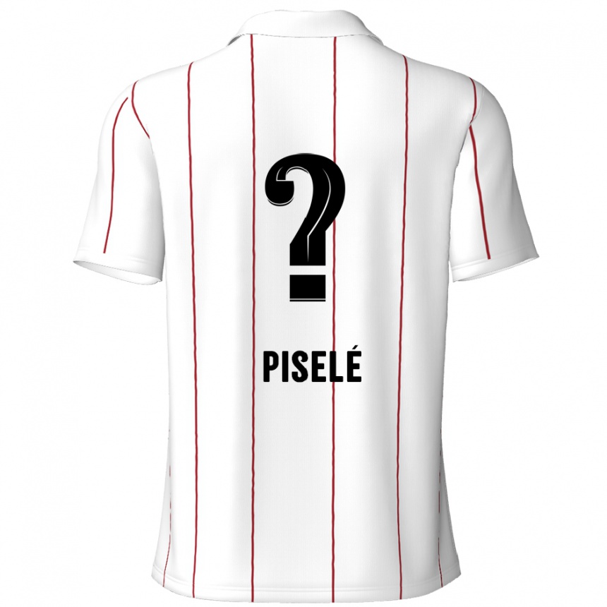 Men Football Lowie Piselé #0 White Black Away Jersey 2024/25 T-Shirt Nz