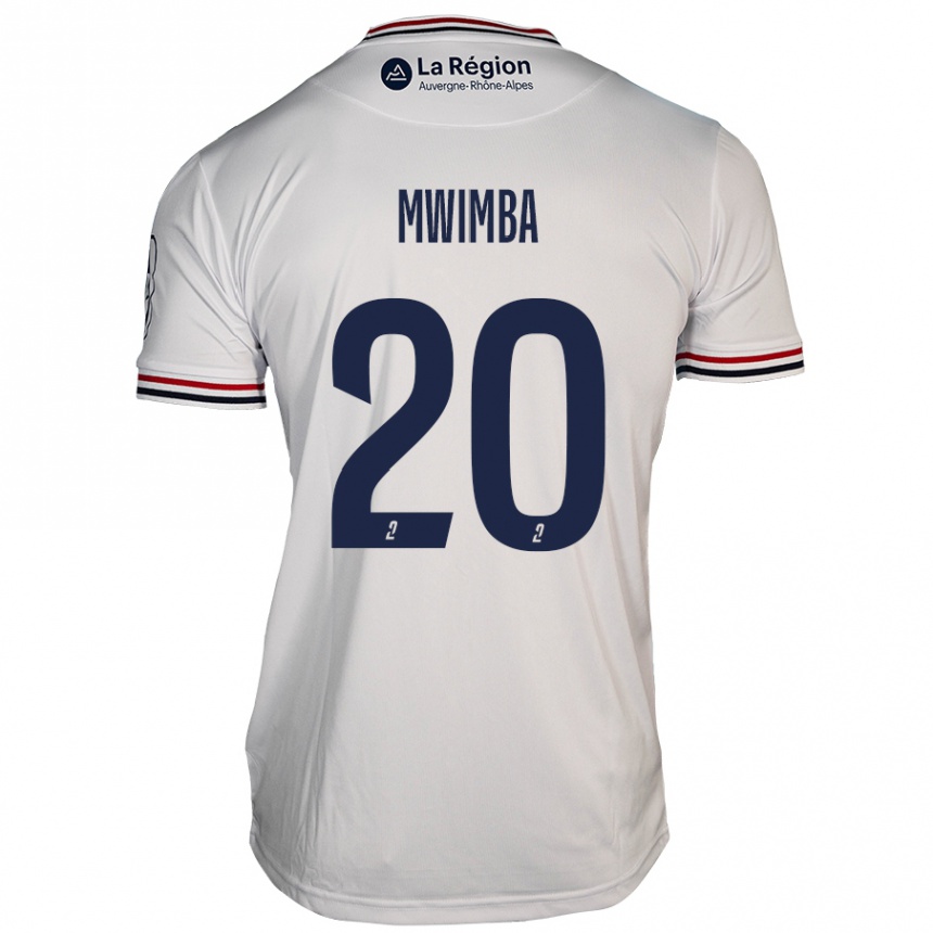 Men Football Josué Mwimba Isala #20 White Away Jersey 2024/25 T-Shirt Nz