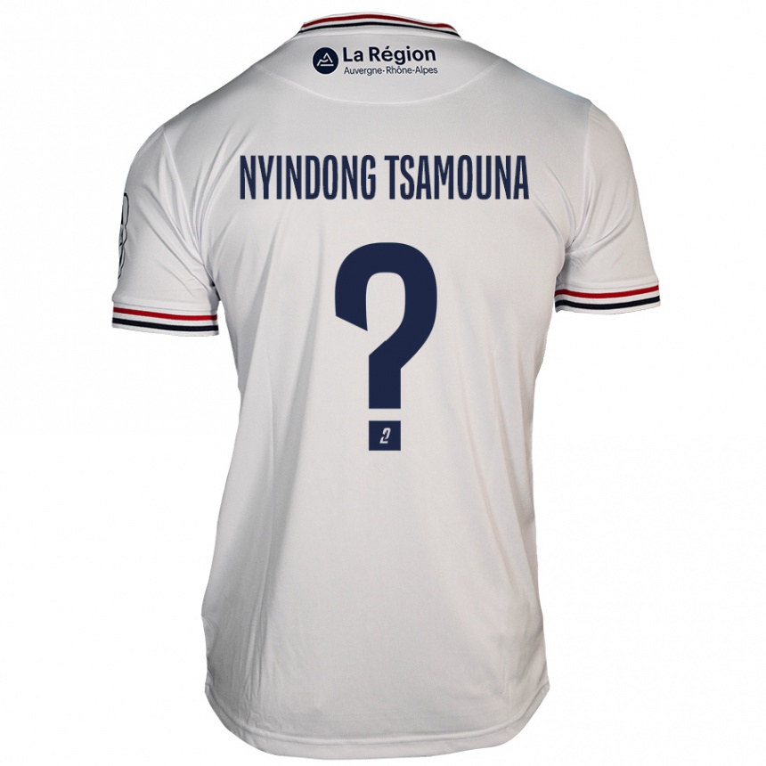 Men Football Jean Nyindong Tsamouna #0 White Away Jersey 2024/25 T-Shirt Nz