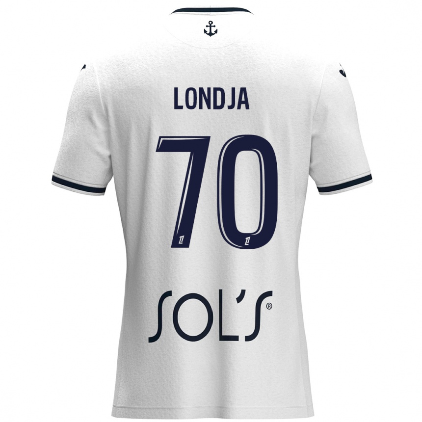 Men Football Ruben Londja #70 White Dark Blue Away Jersey 2024/25 T-Shirt Nz